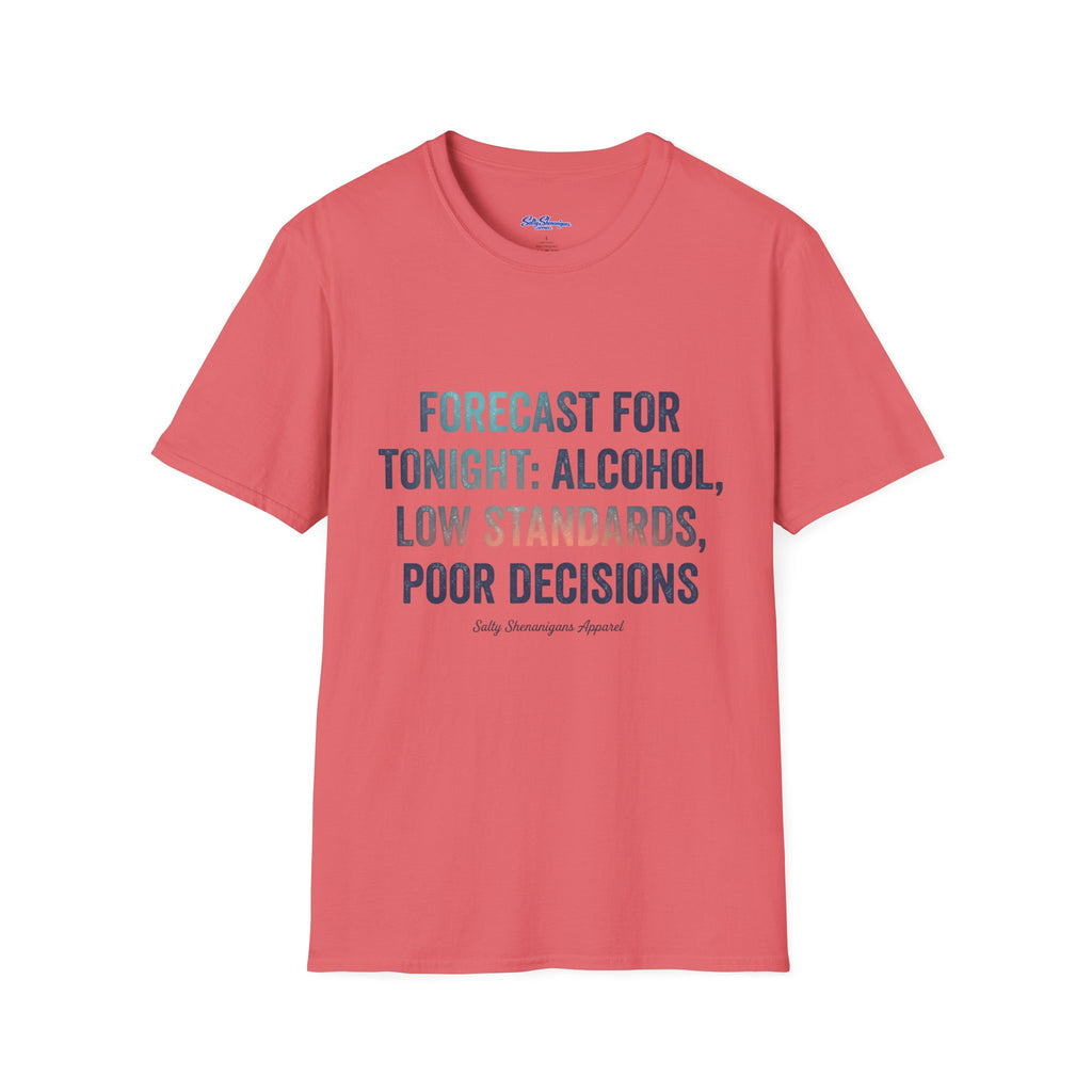 Salty Shenanigans Apparel Forecast For Tonight T-Shirt Printify