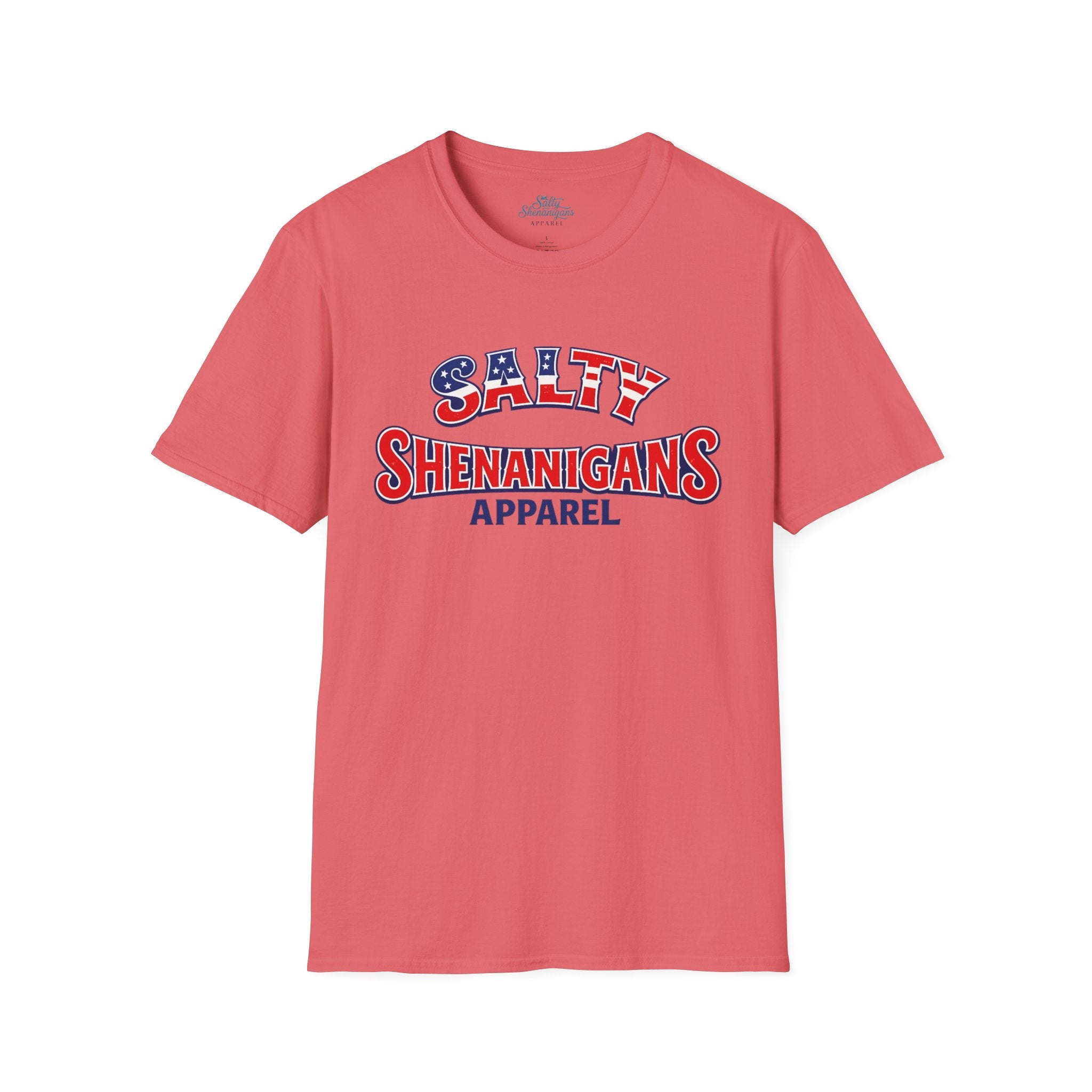 Salty Shenanigans Apparel Red/White/Blue T-Shirt Printify