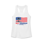 Women's Salty Shenanigans American Flag Racerback Tank Printify