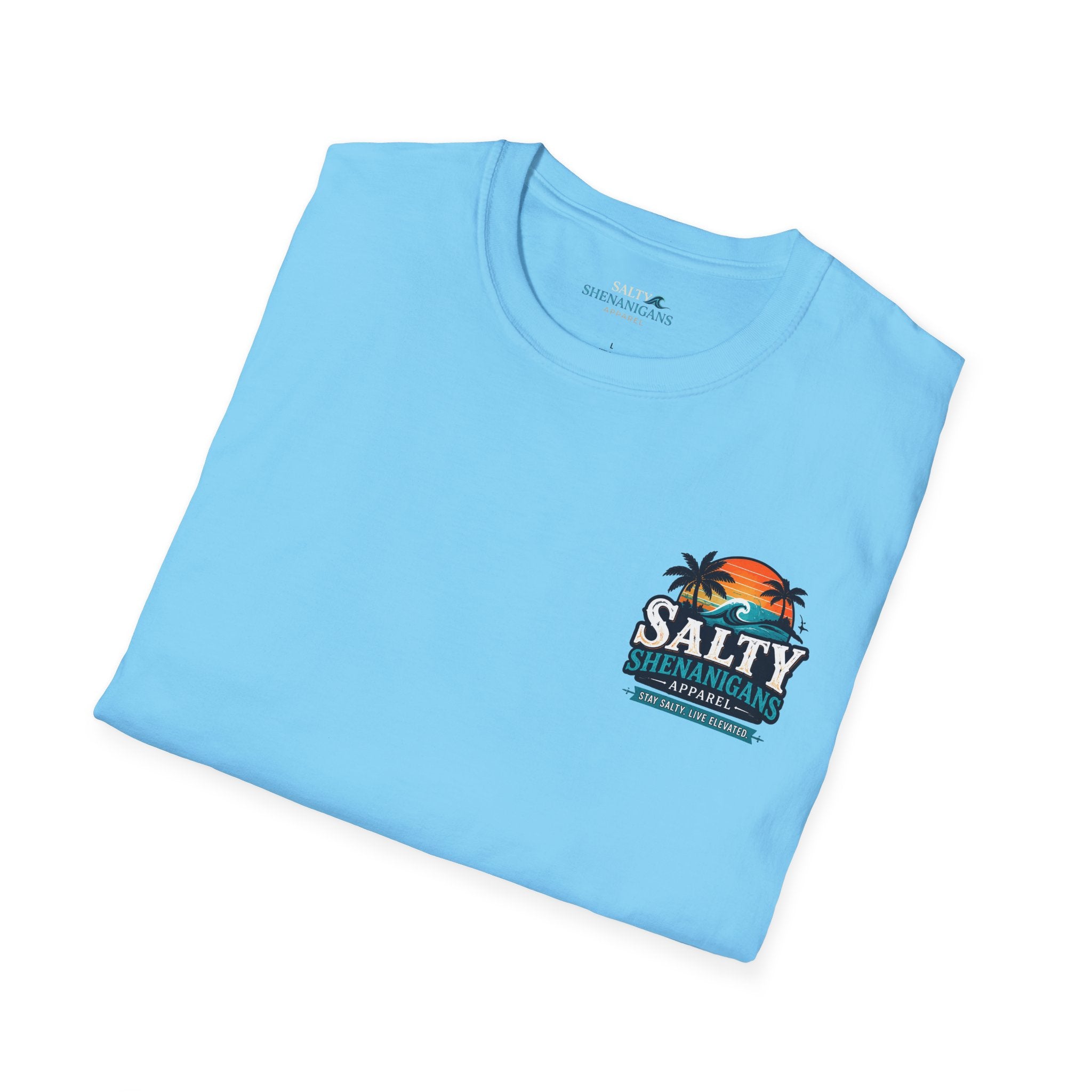 Salty Shenanigans Apparel Wave Logo Tee Printify