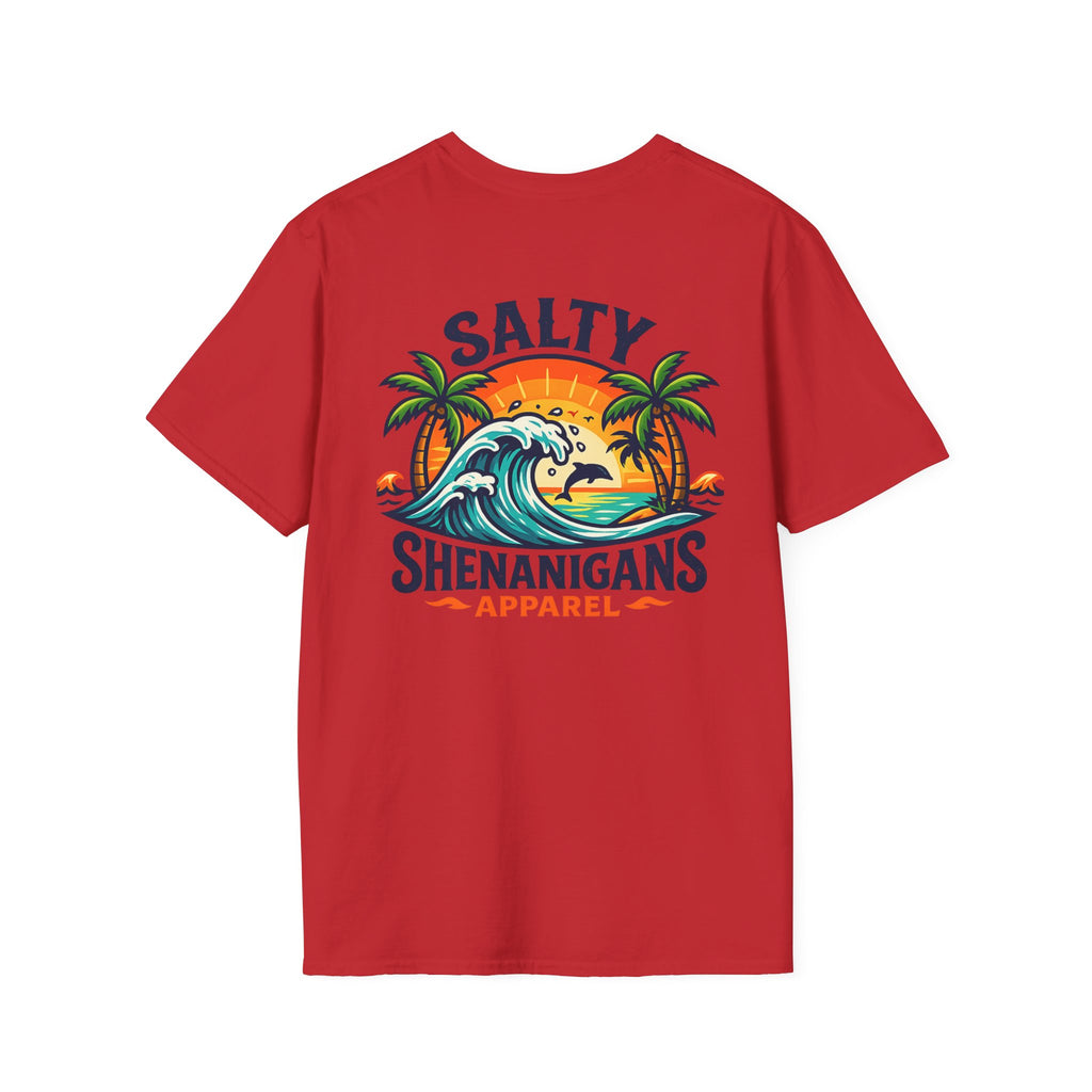 Salty Shenanigans Apparel Beach T-Shirt Printify