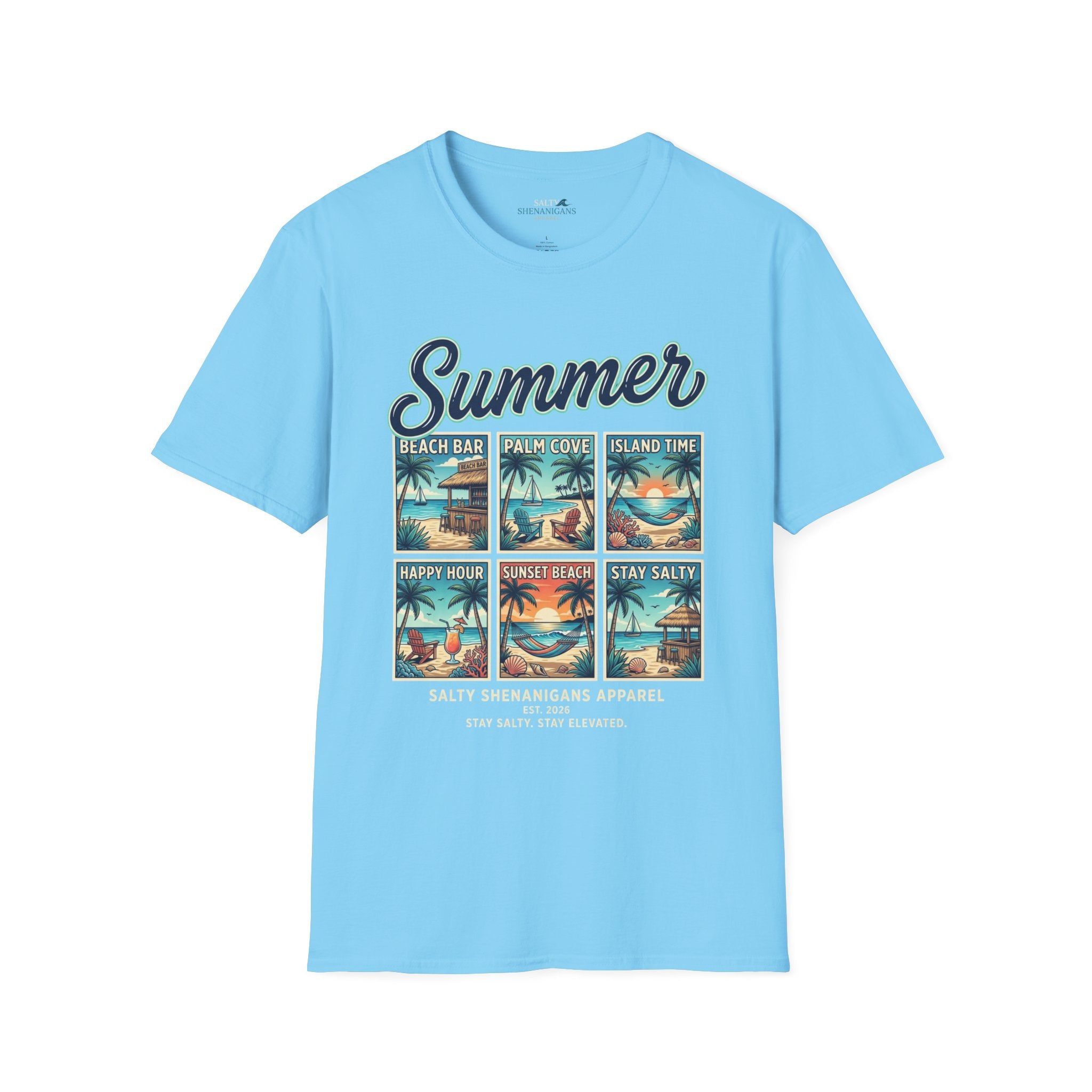Summer Vintage Beach Postcard Graphic T-Shirt Printify