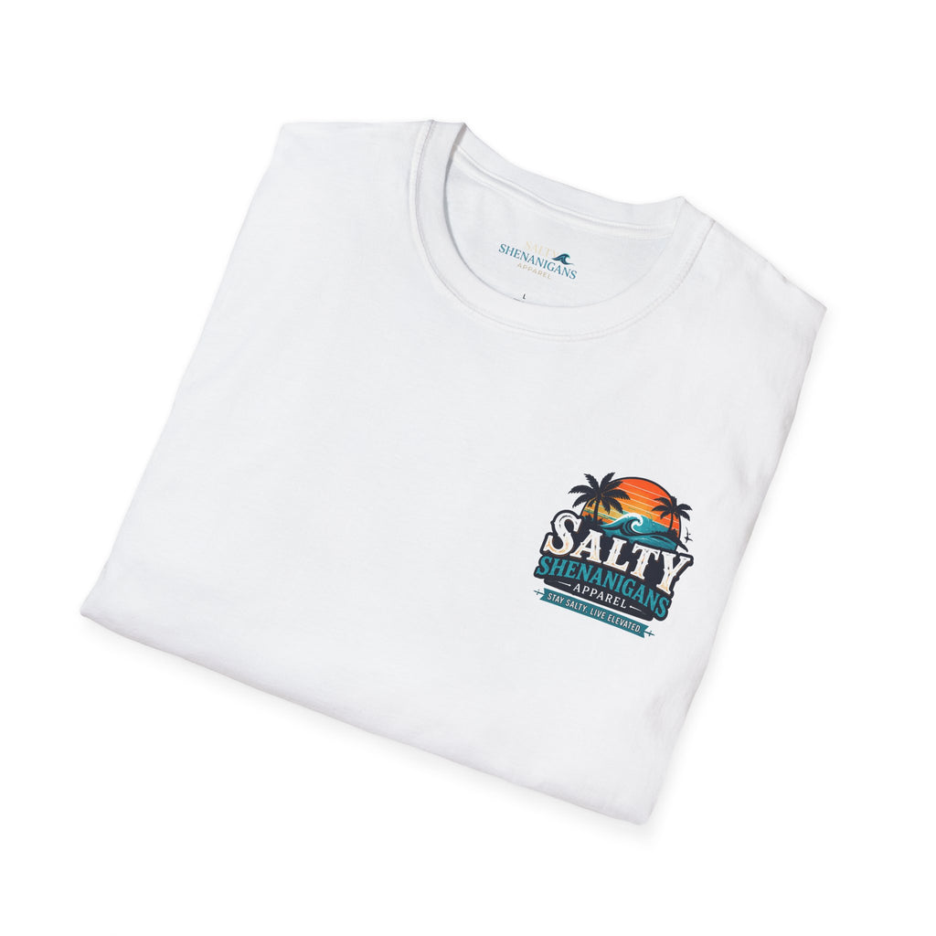 Salty Shenanigans Apparel Wave Logo Tee Printify