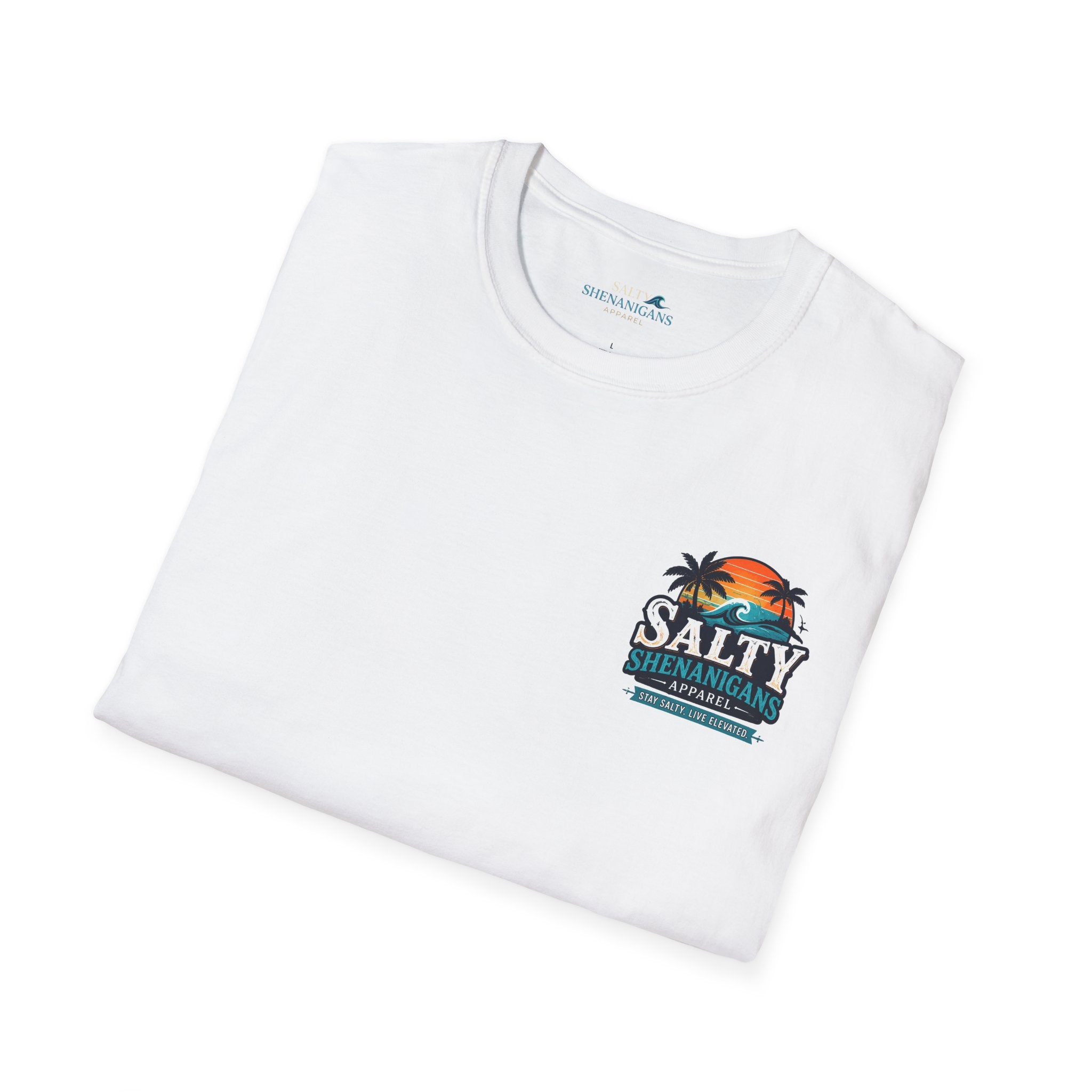 Salty Shenanigans Apparel Wave Logo Tee Printify