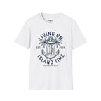Salty Shenanigans Apparel Living On Island Time T-Shirt Printify