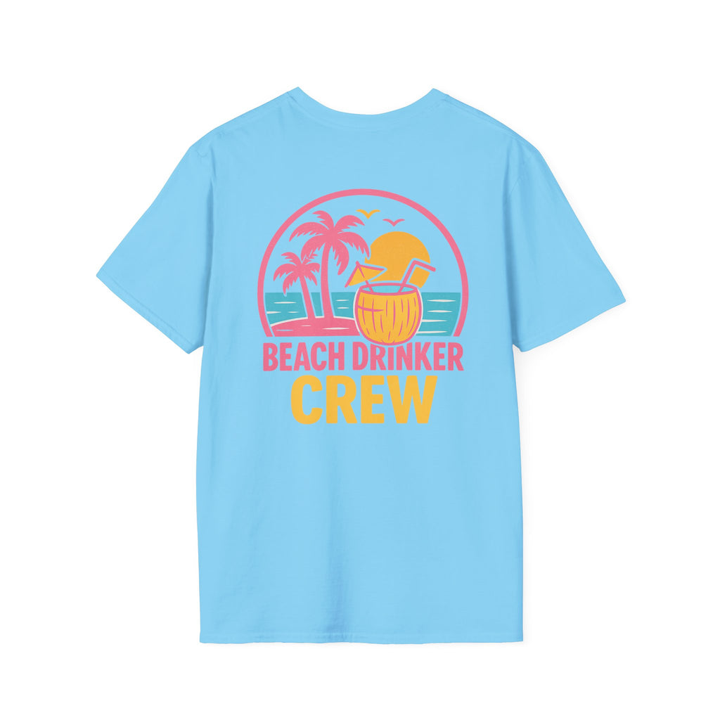 Beach Drinker Crew T-Shirt Printify