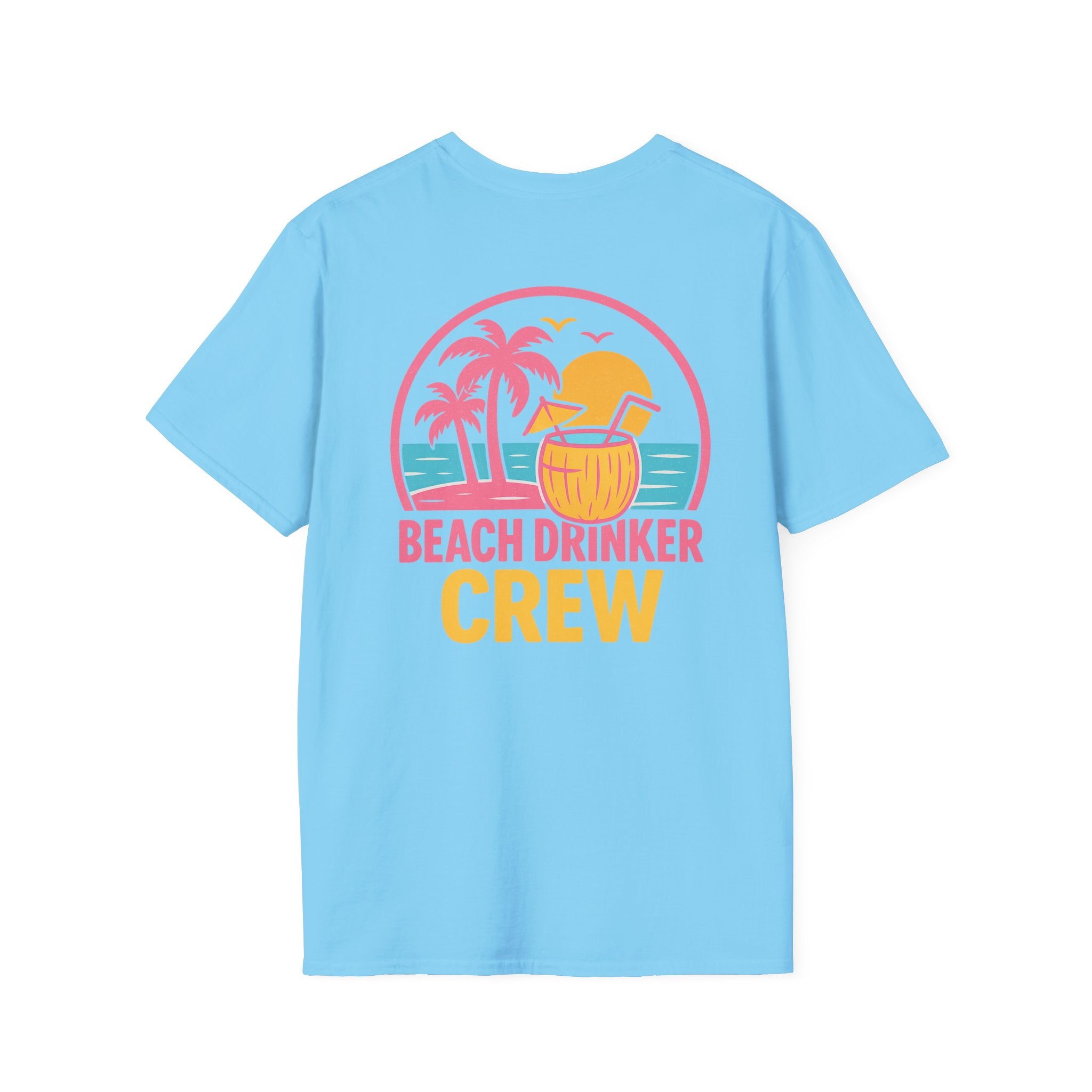 Beach Drinker Crew T-Shirt Printify