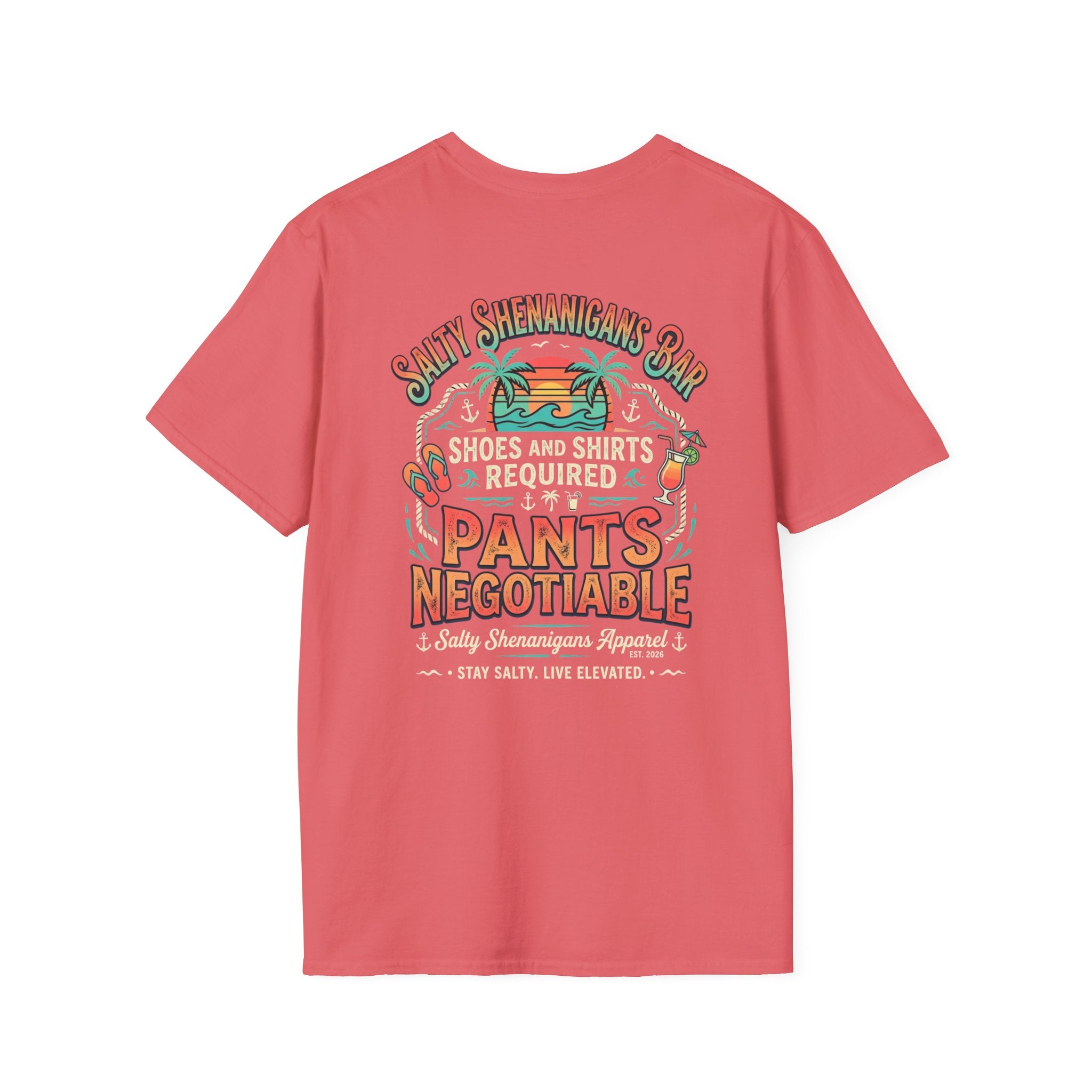 Pants Negotiable Beach Bar T-Shirt Printify