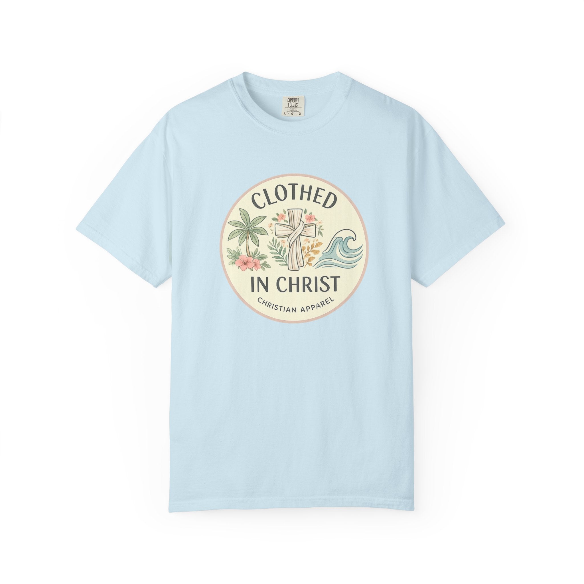 Clothed in Christ Graphic T-Shirt — Christian Faith Tee Printify