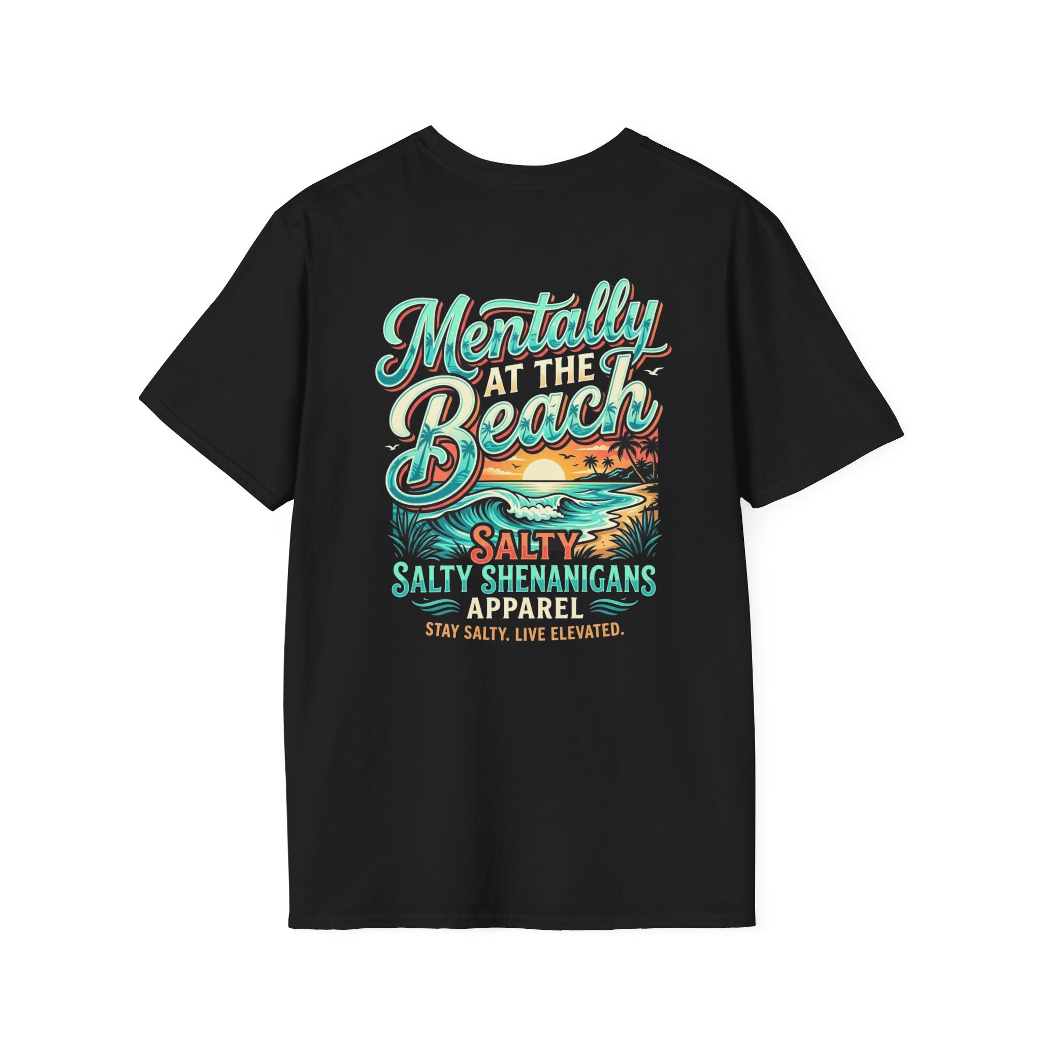 Mentally At The Beach Beach Bar T-Shirt | Premium Coastal Apparel Printify