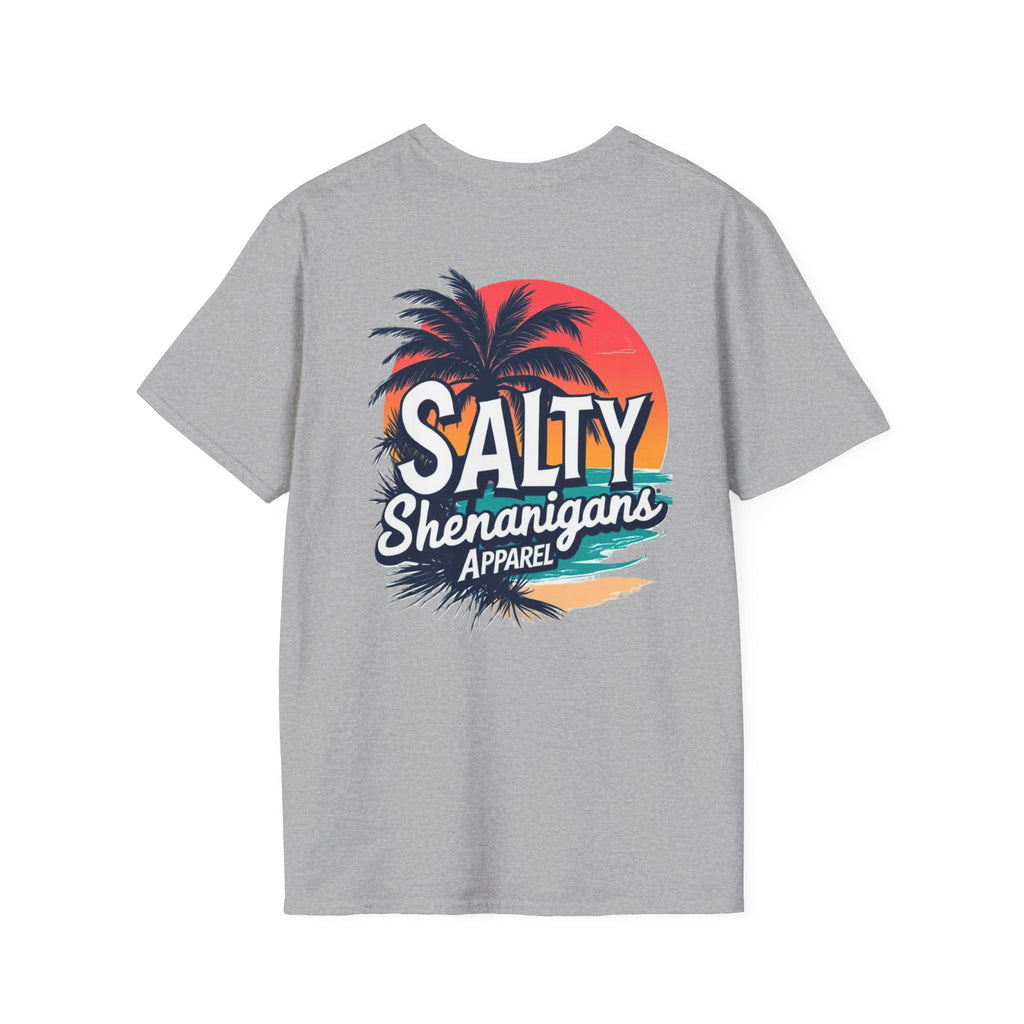 Salty Shenanigans Apparel Beach Palm T-Shirt Printify