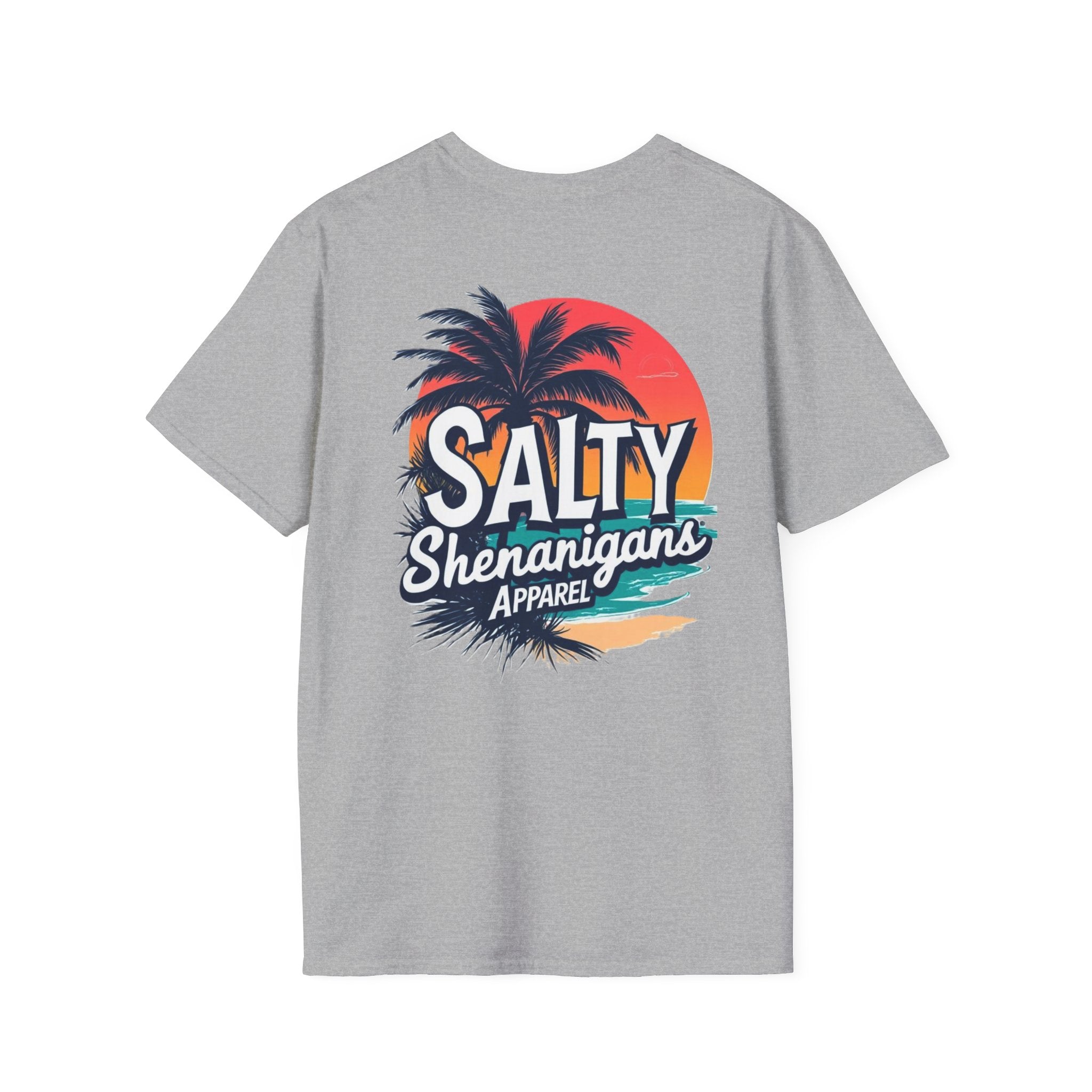 Salty Shenanigans Apparel Beach Palm T-Shirt Printify
