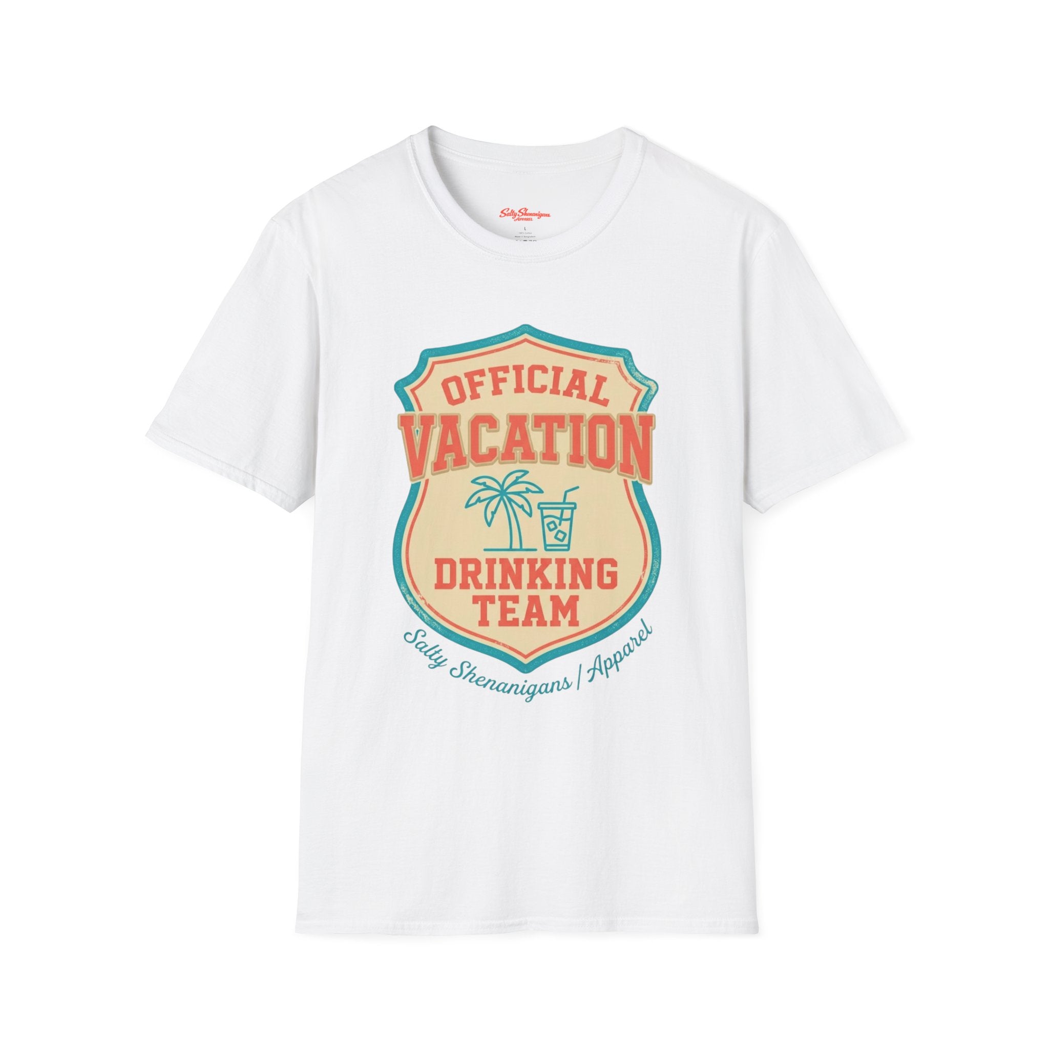 Salty Shenanigans Apparel Official Vacation Drinking Team T-Shirt Printify