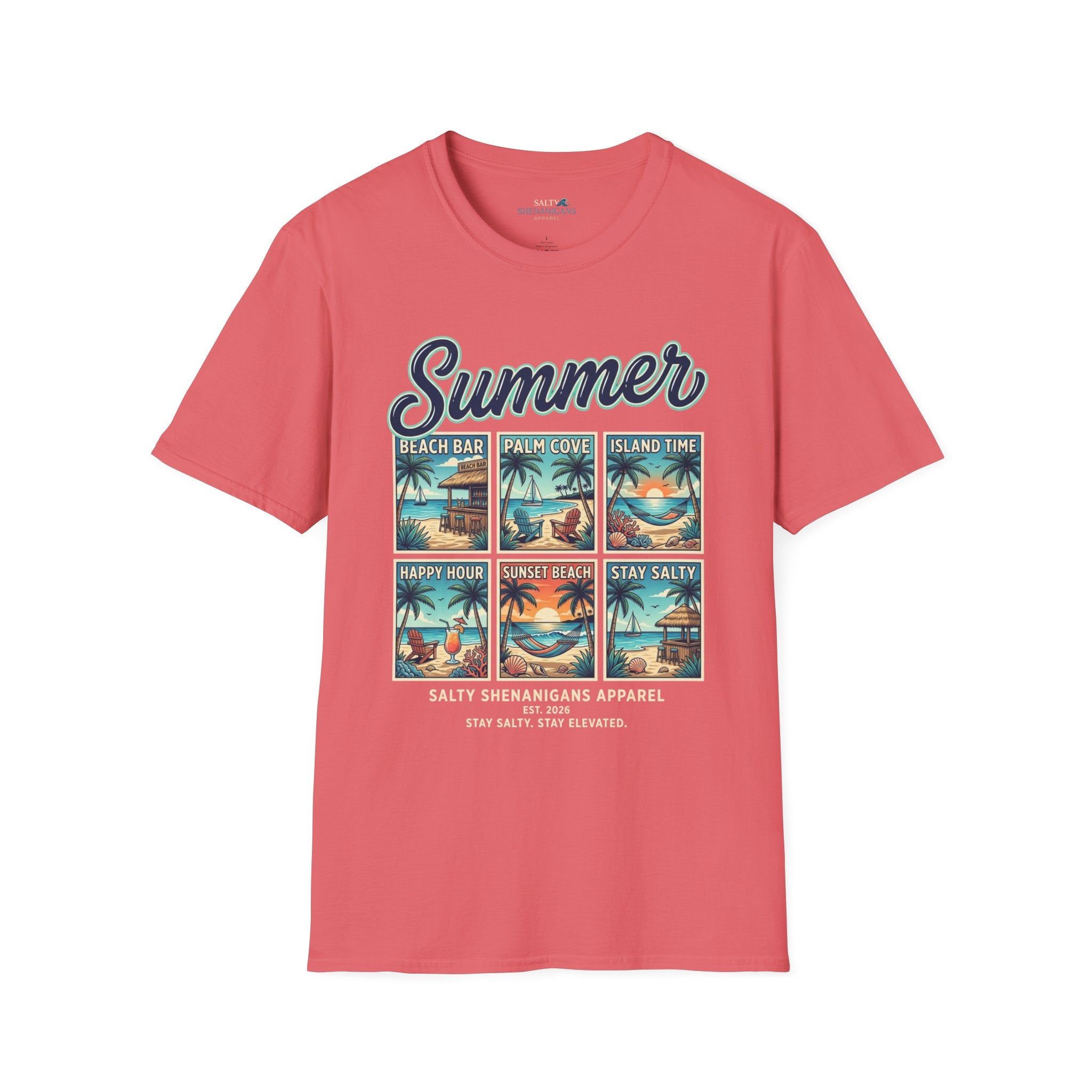 Summer Vintage Beach Postcard Graphic T-Shirt Printify