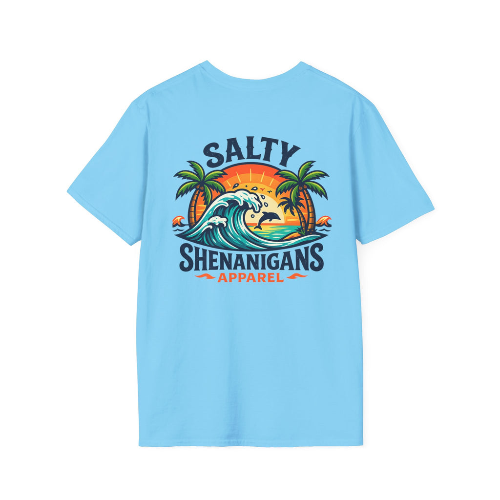 Salty Shenanigans Apparel Beach T-Shirt Printify