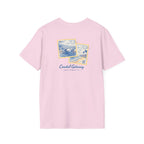 Coastal Getaway T-Shirt — Vintage Stamp Beach Tee Printify