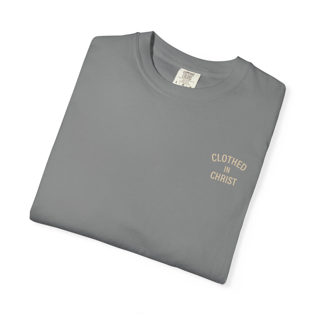 Clothed In Christ T‑Shirt — Isaiah 43:2 Beach Tee Printify