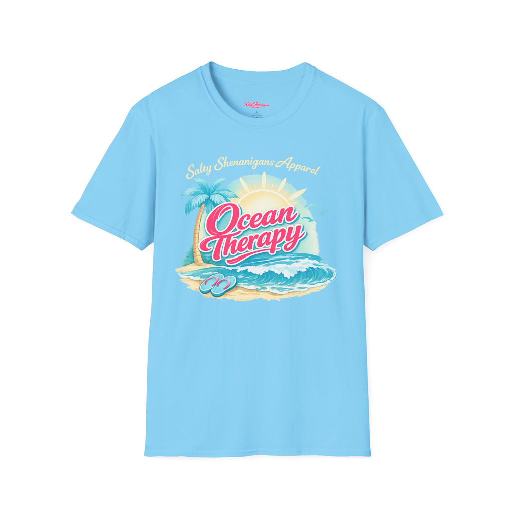 Salty Shenanigans Apparel Ocean Therapy T-Shirt Printify