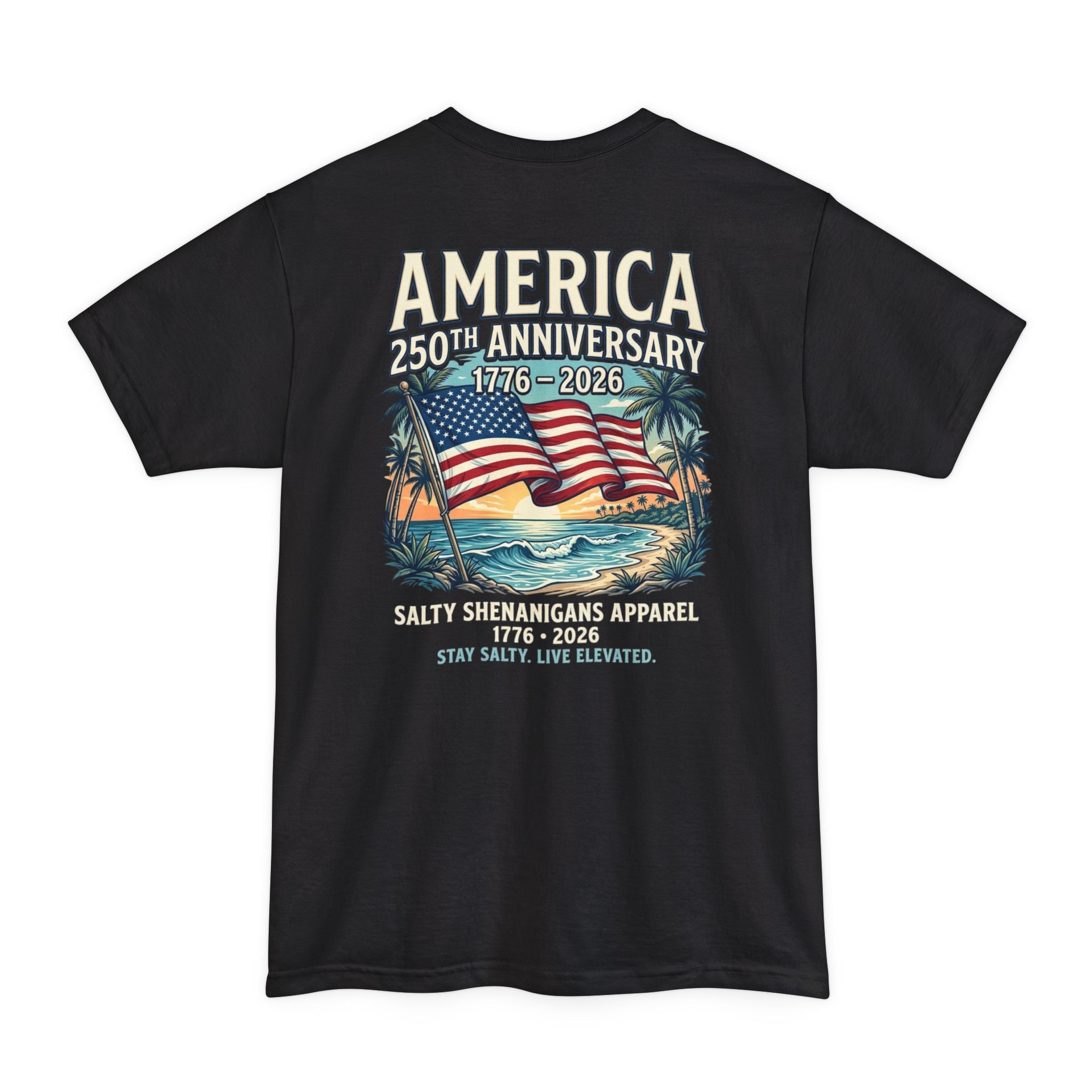 America 250th Anniversary 1776–2026 – Patriotic Coastal Tall Tee