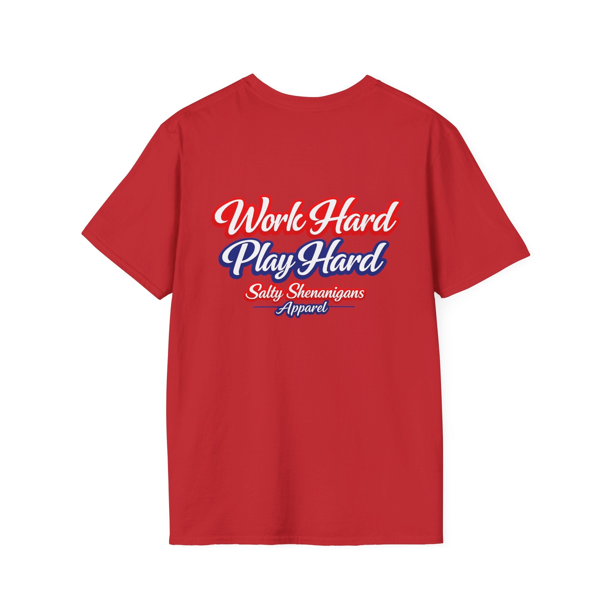 Work Hard Play Hard Funny T-shirt Salty Shenanigans Apparel Printify