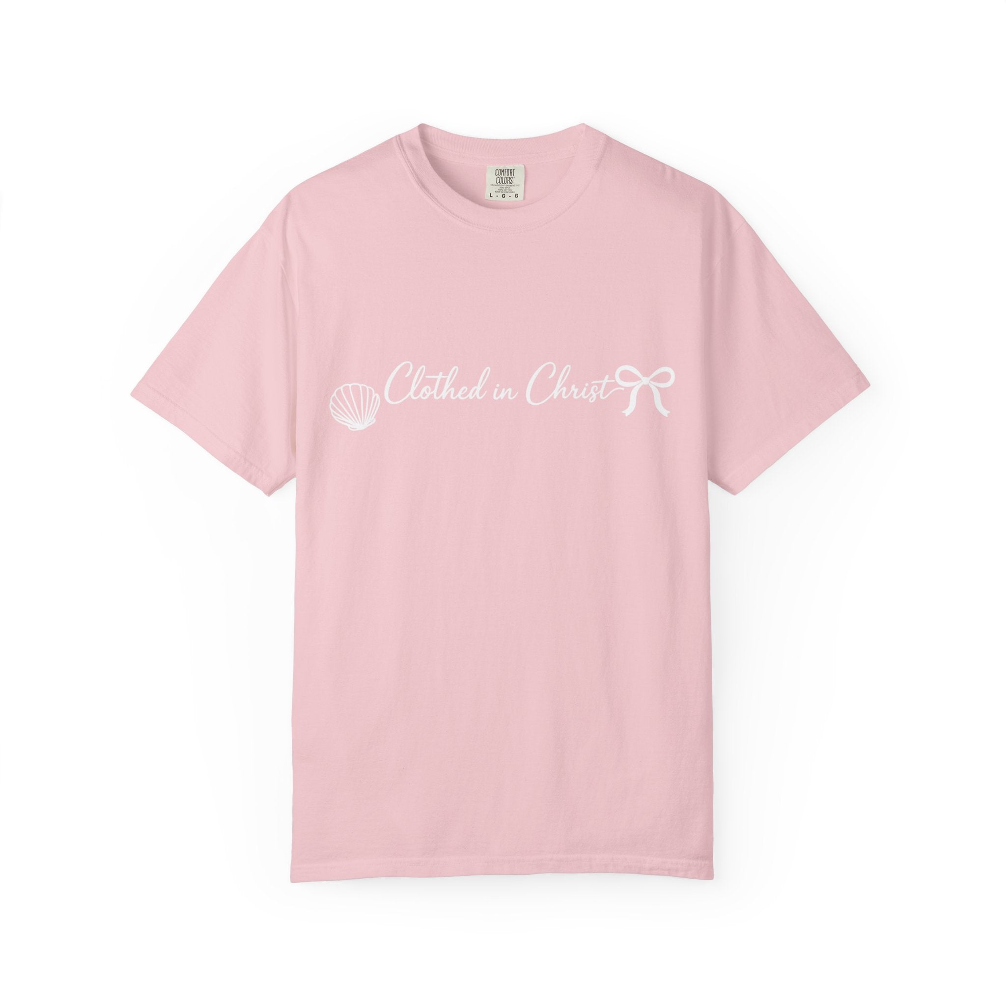 Clothed in Christ T-Shirt- White Graphic Printify