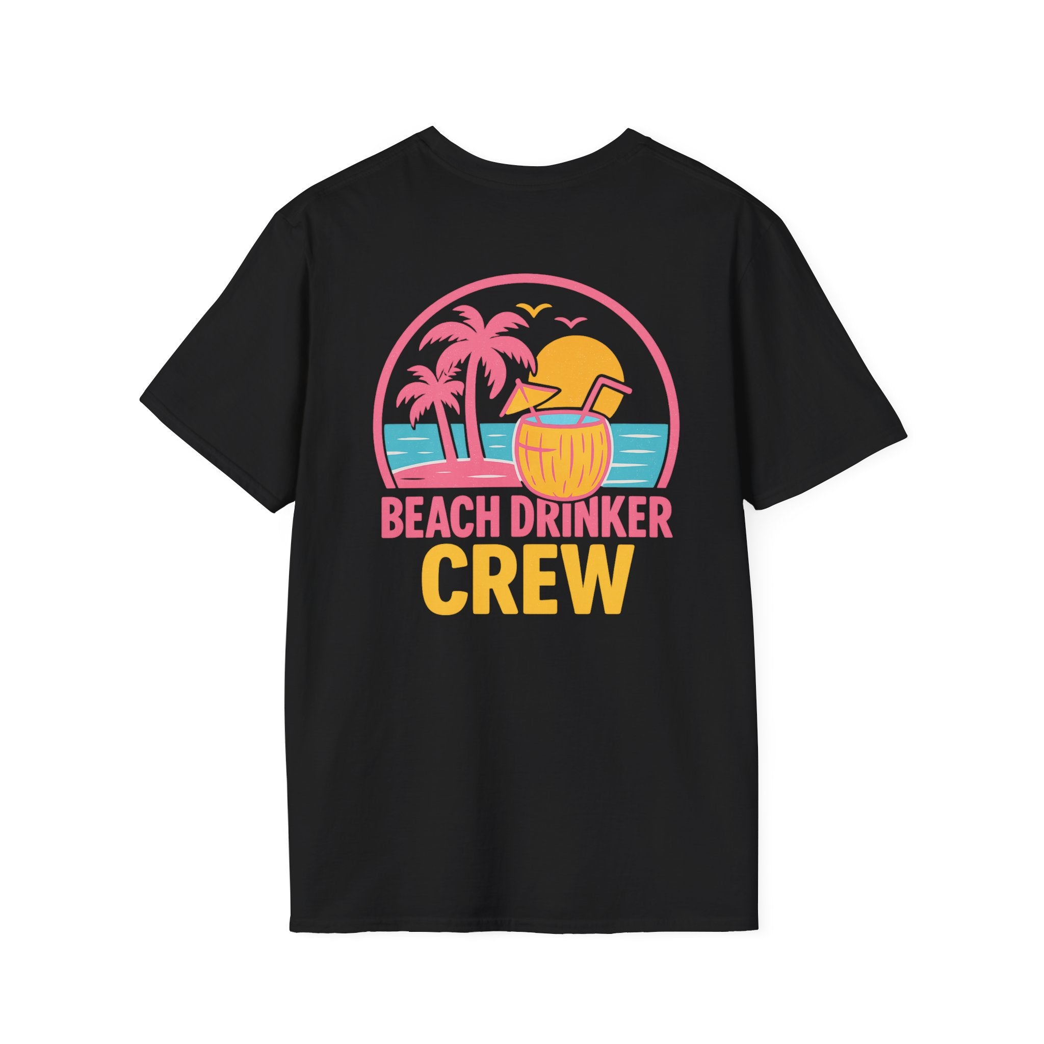Beach Drinker Crew T-Shirt Printify