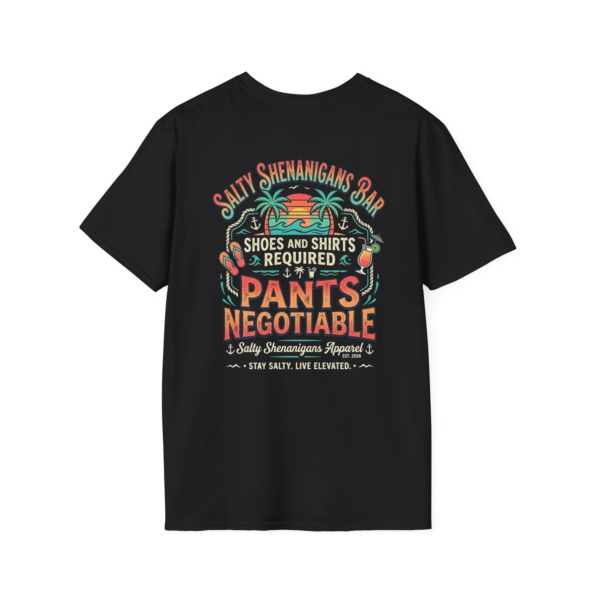 Pants Negotiable Beach Bar T-Shirt Printify