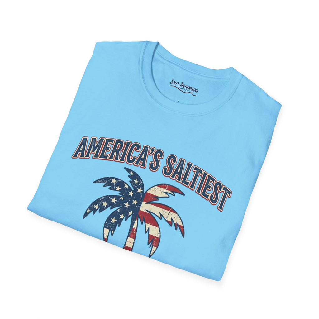 America's Saltiest Patriotic Palm Tree T-Shirt Printify