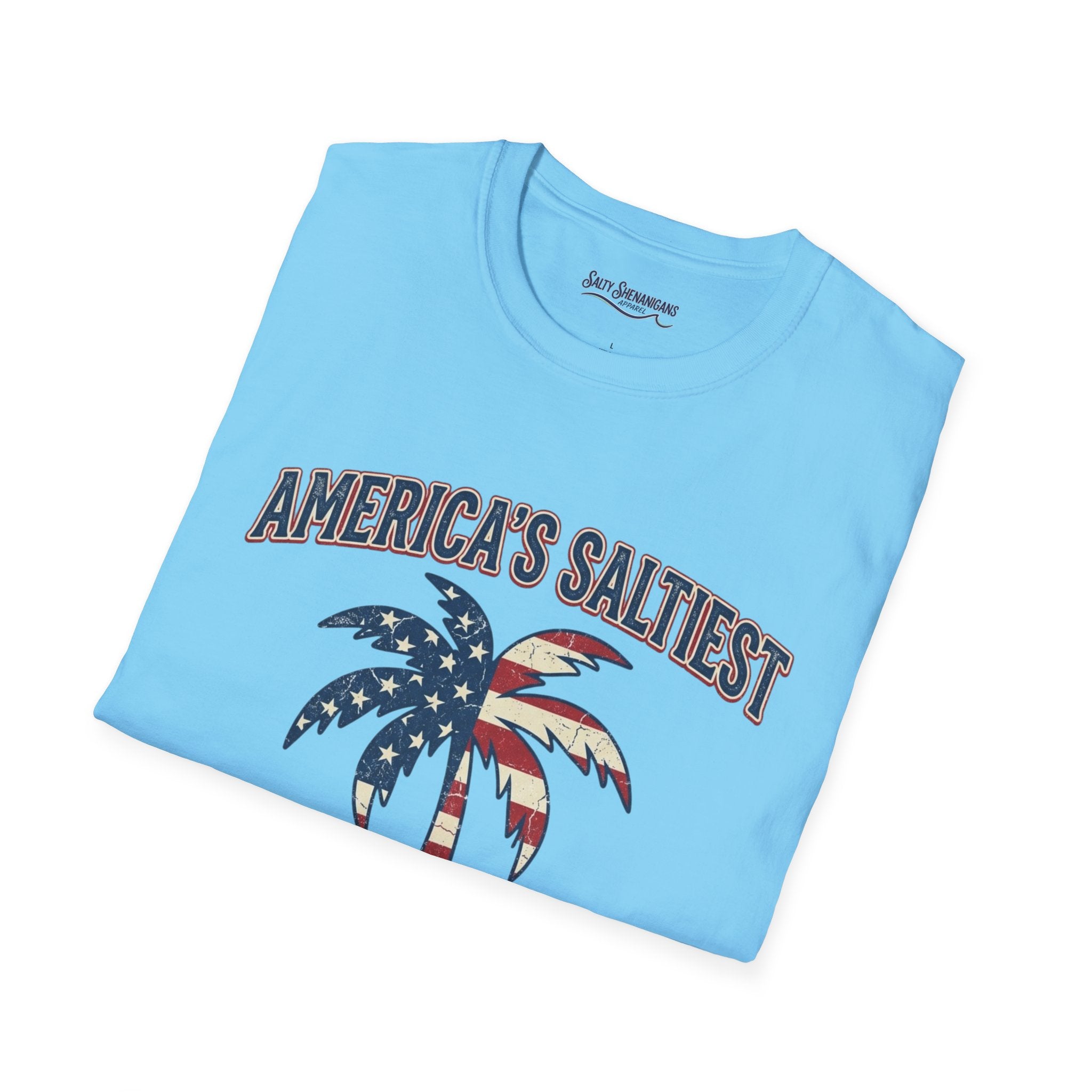 America's Saltiest Patriotic Palm Tree T-Shirt Printify