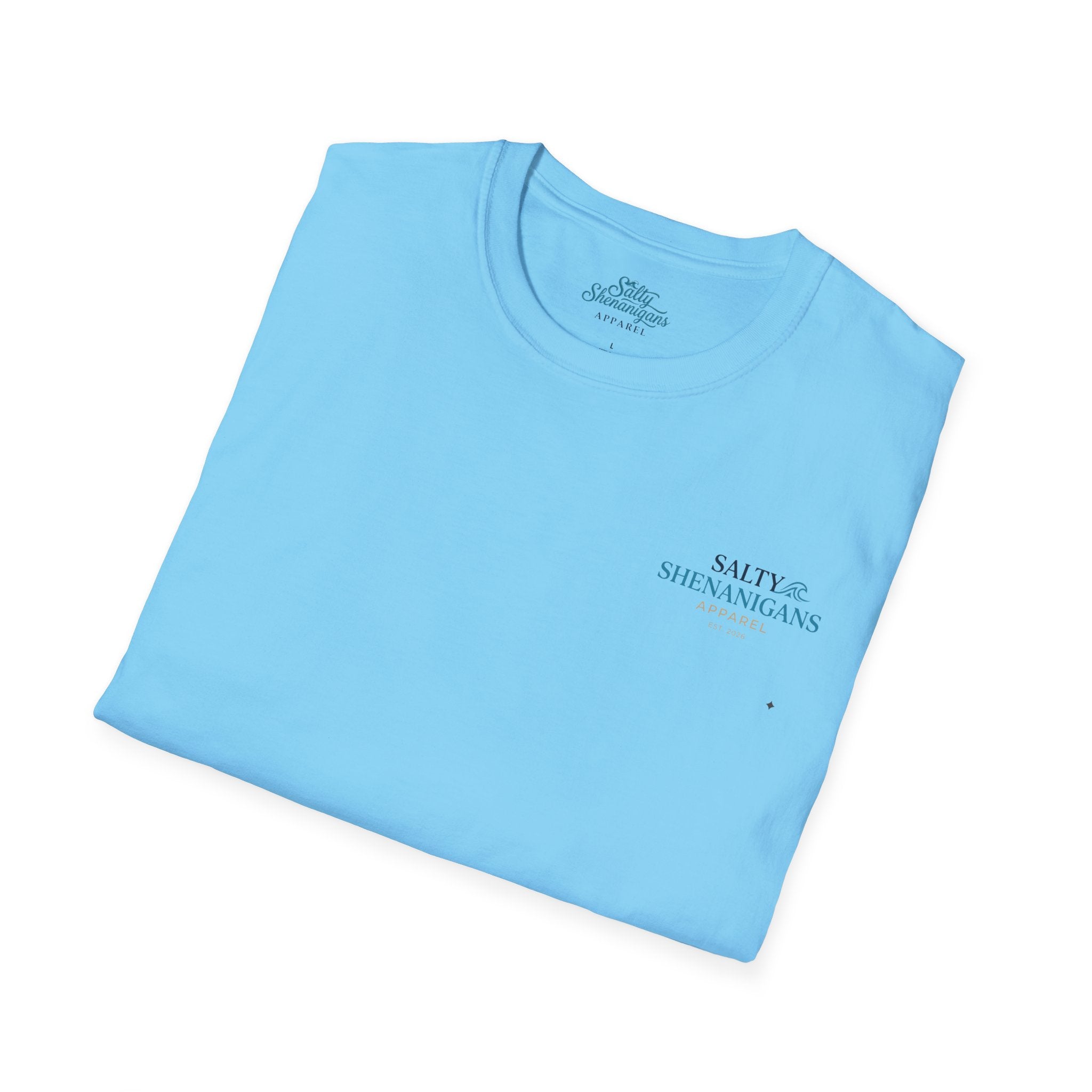 Never Late To Happy Hour Coastal Graphic Tee | Salty Shenanigans Apparel Printify