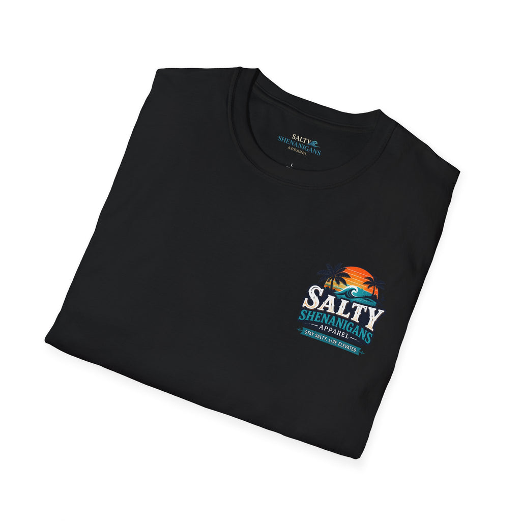 Salty Shenanigans Apparel Wave Logo Tee Printify