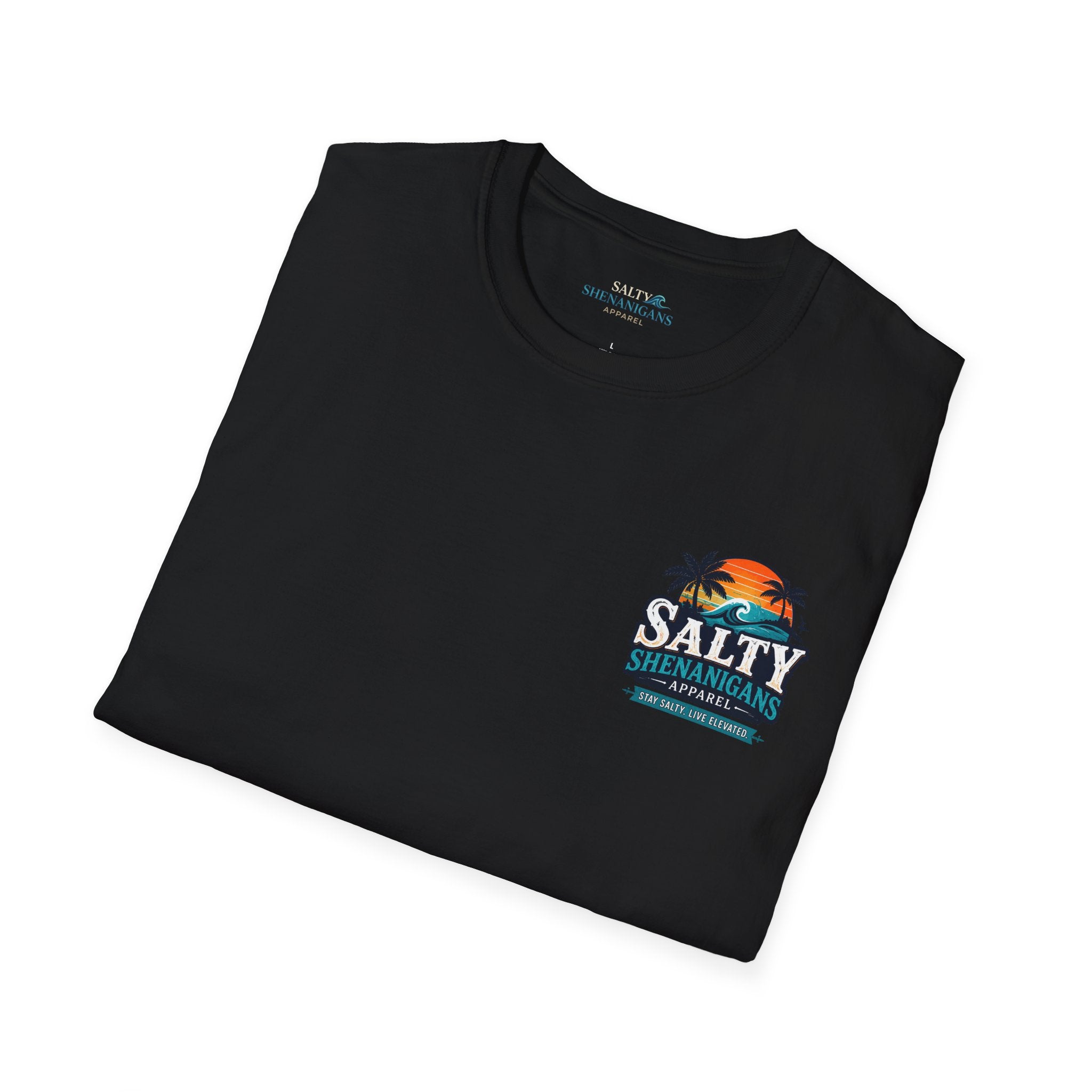 Salty Shenanigans Apparel Wave Logo Tee Printify
