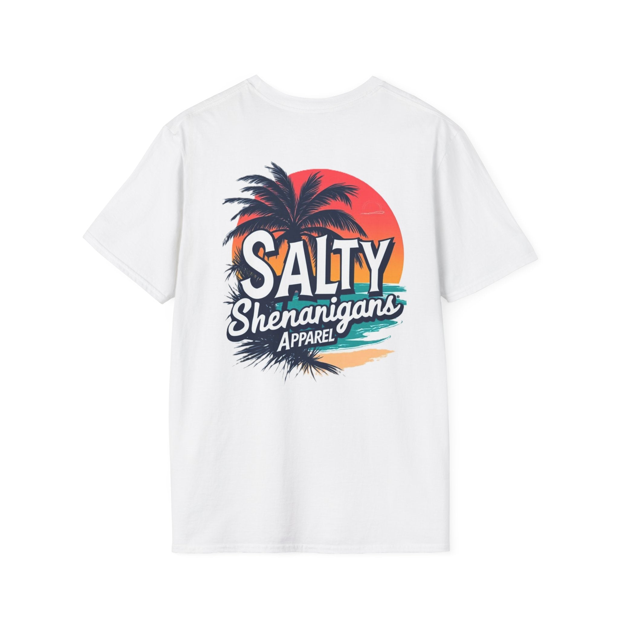 Salty Shenanigans Apparel Beach Palm T-Shirt Printify