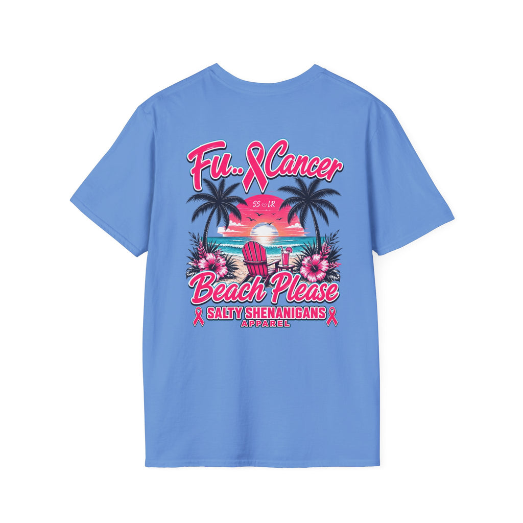 Fu.. Cancer – Beach Please | Cancer Awareness Beach Shirt Printify