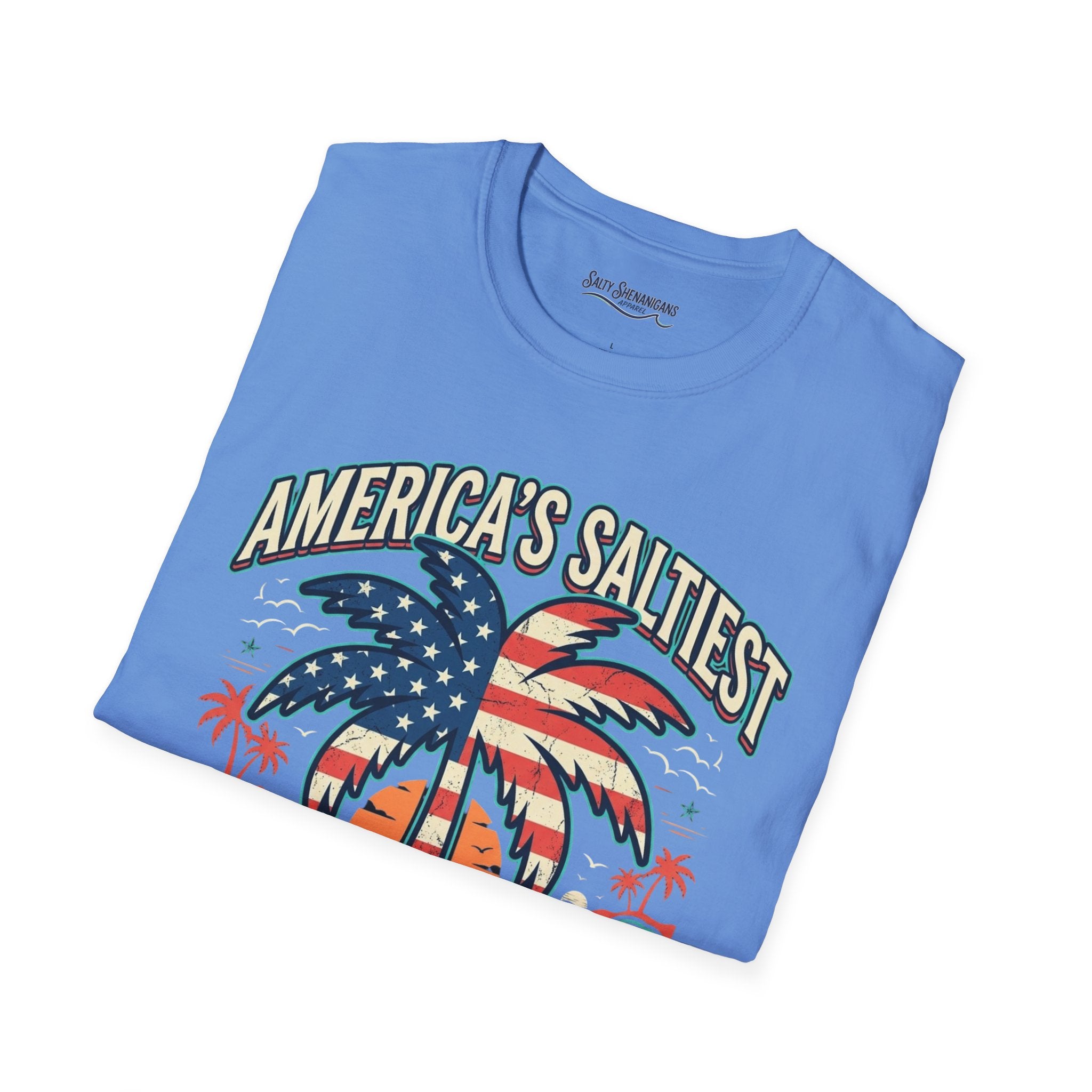 America's Saltiest Patriotic Palm Tree T-Shirt Printify