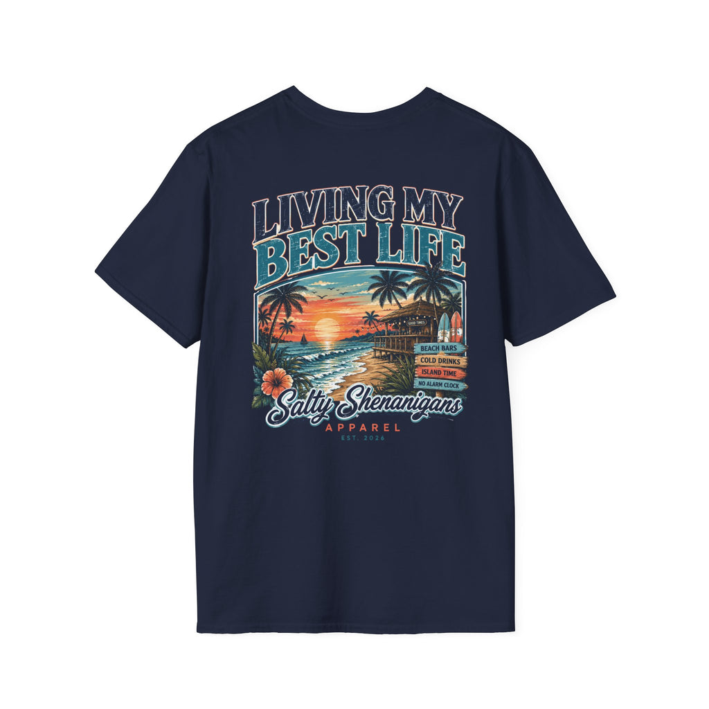 Living My Best Life Sunset Tee Printify