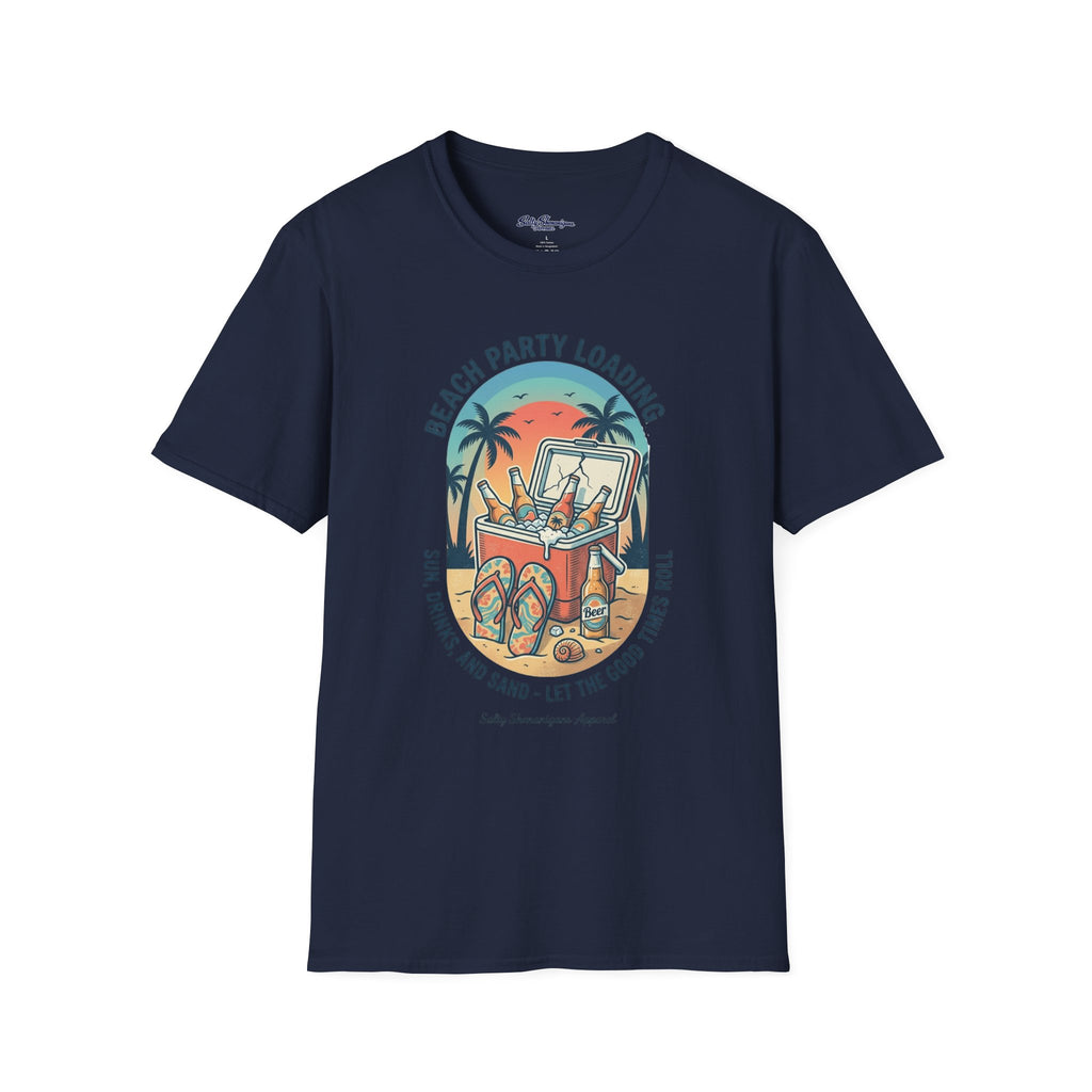 Salty Shenanigans Apparel Beach Party Loading T-Shirt Printify