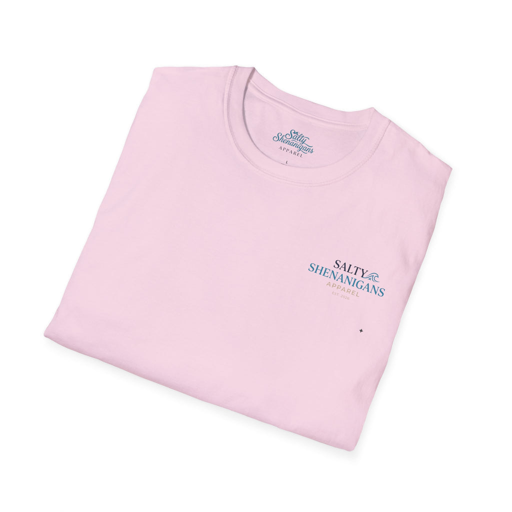 Never Late To Happy Hour Coastal Graphic Tee | Salty Shenanigans Apparel Printify