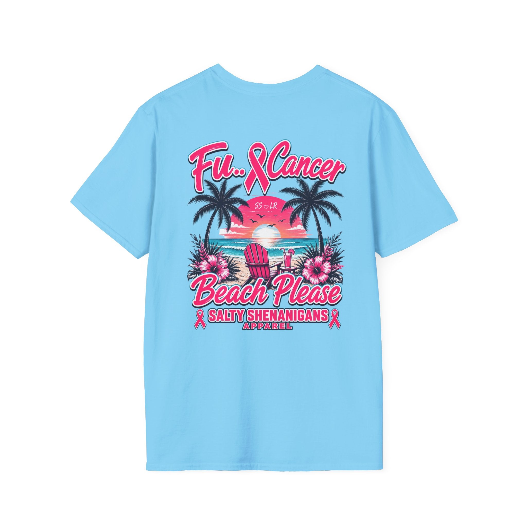 Fu.. Cancer – Beach Please | Cancer Awareness Beach Shirt Printify