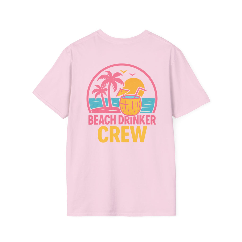 Beach Drinker Crew T-Shirt Printify