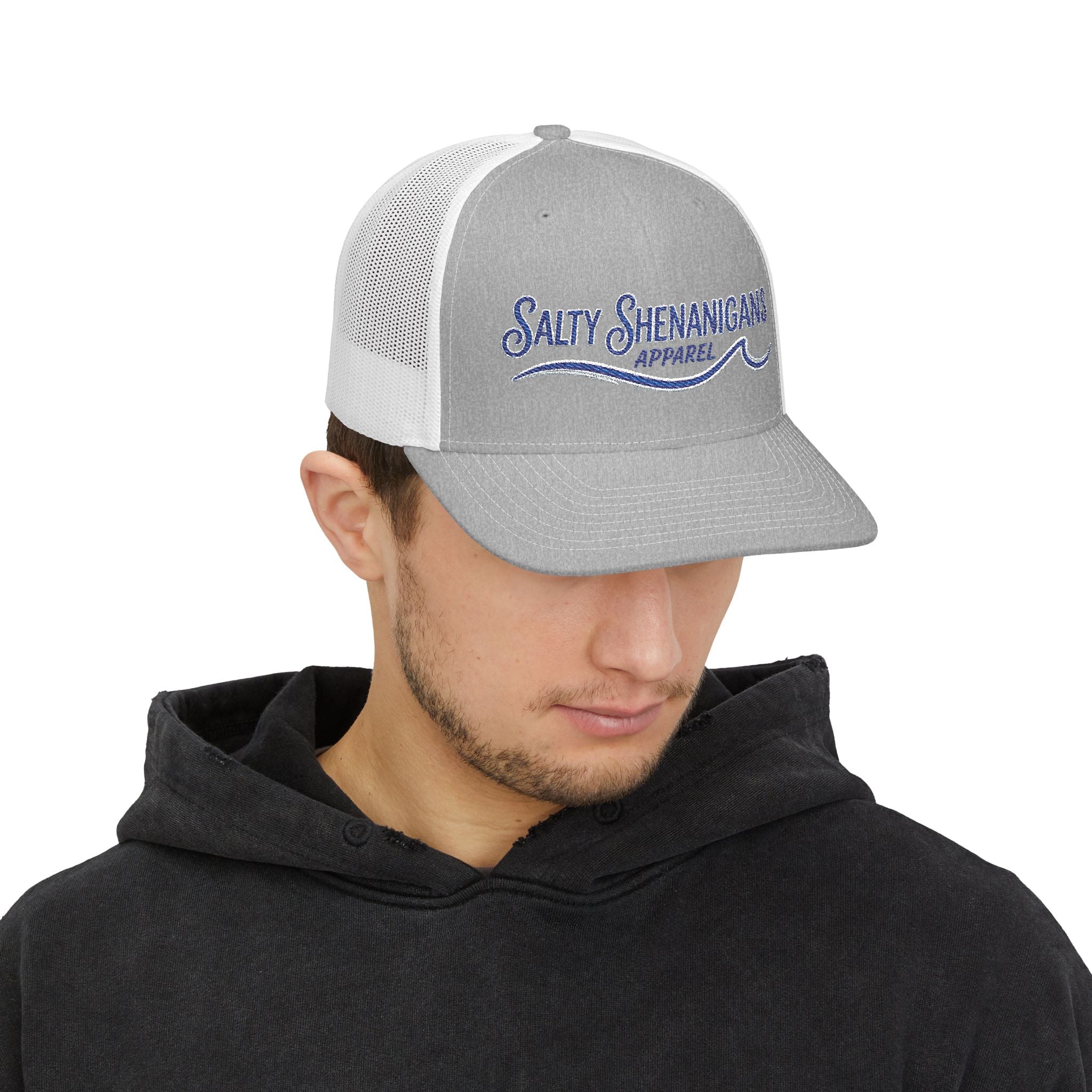 Salty Shenanigans Wave Apparel Snapback Trucker Cap Printify