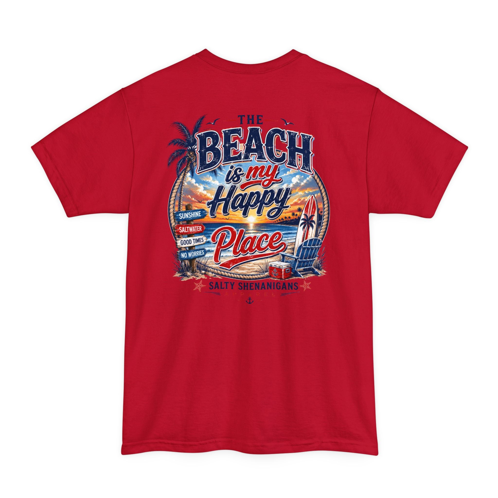 Beach Is My Happy Place Tall Tee Printify