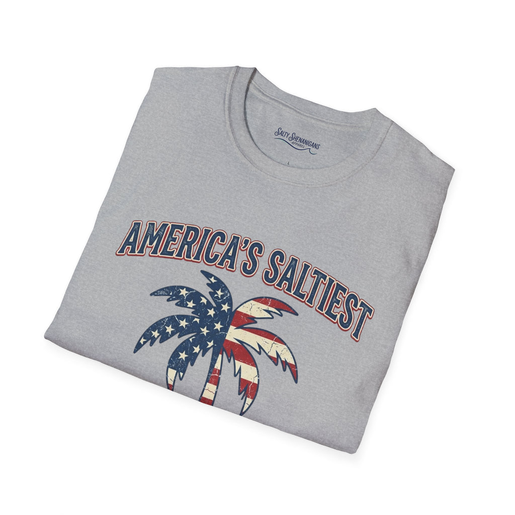 America's Saltiest Patriotic Palm Tree T-Shirt Printify