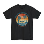 Good Vibes & Sunset Tides Salty Shenanigans Apparel Tall T-Shirt Printify