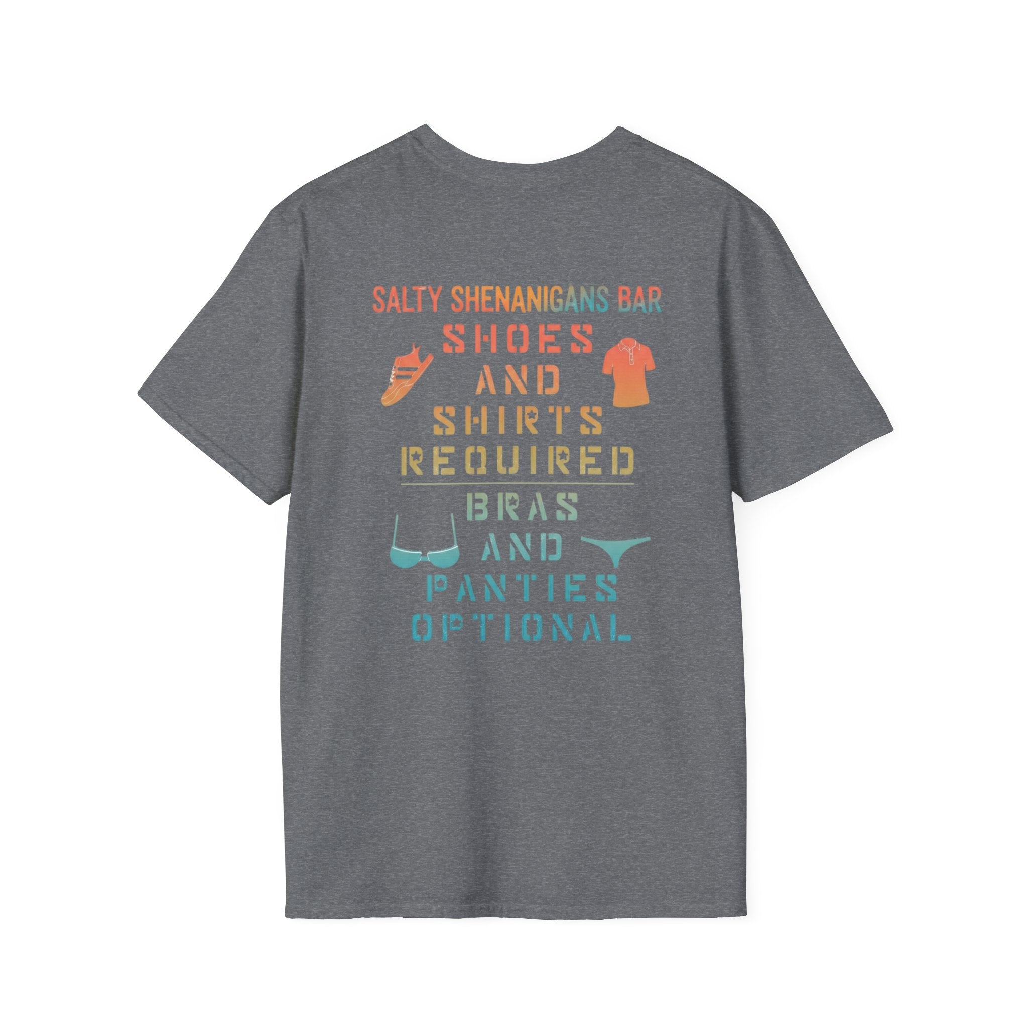 Shoes And Shirts Required - Salty Shenanigans Apparel T-Shirt Printify