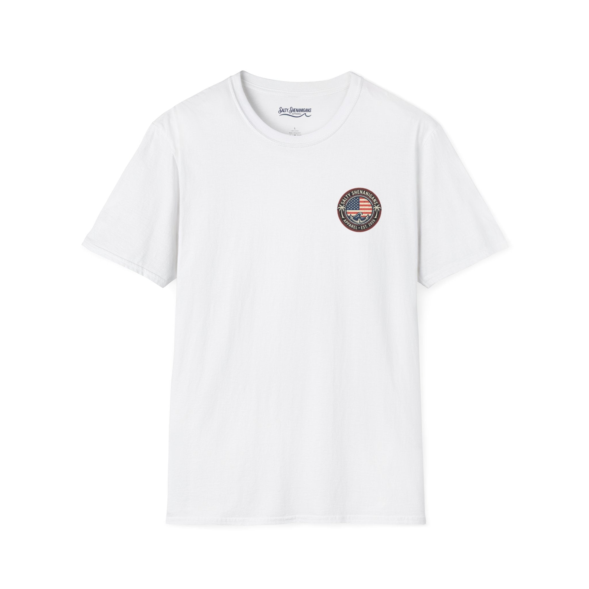 American Made Coastal Raised Patriotic T-Shirt Printify