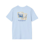 Coastal Getaway T-Shirt — Vintage Stamp Beach Tee Printify