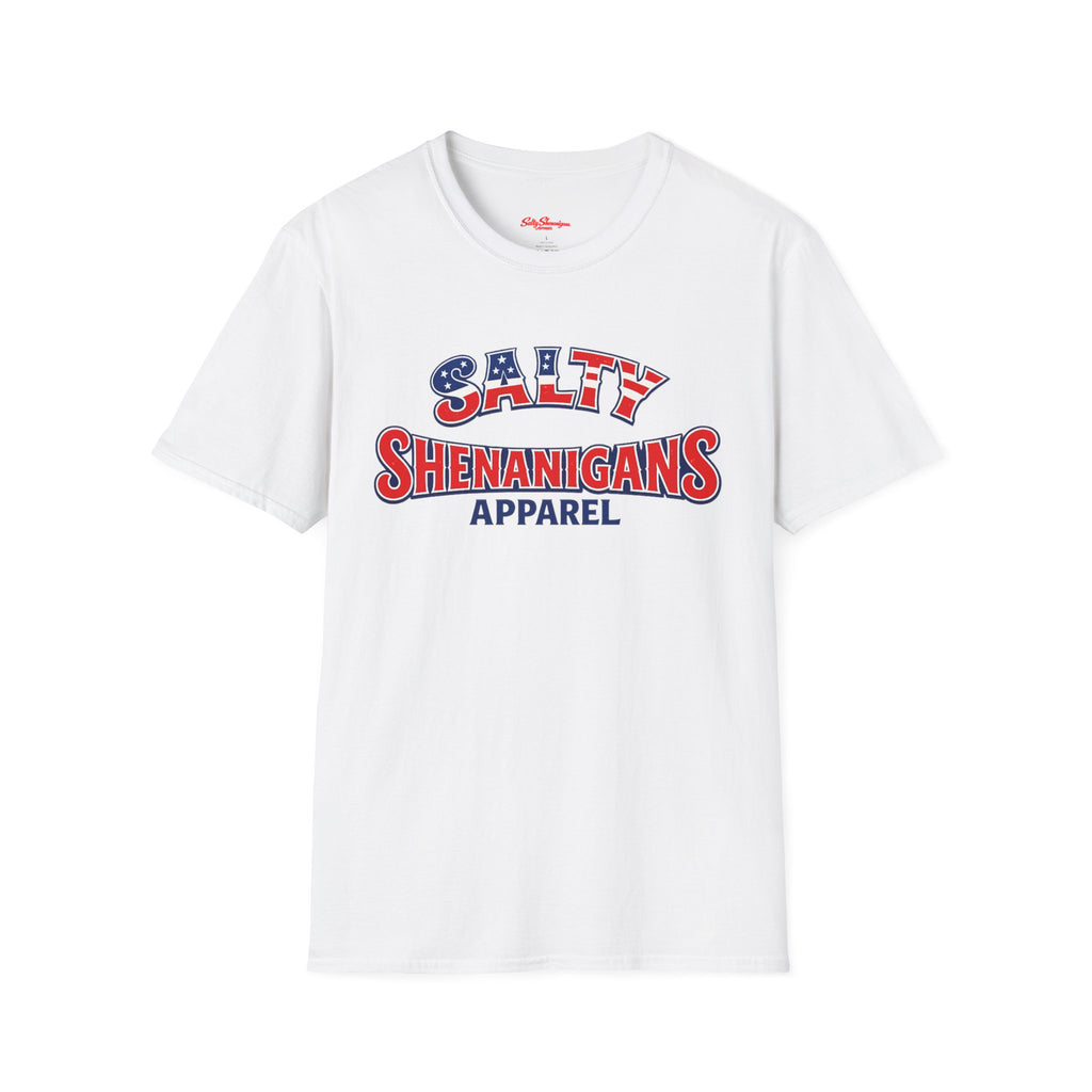 Salty Shenanigans Apparel Red/White/Blue T-Shirt Printify