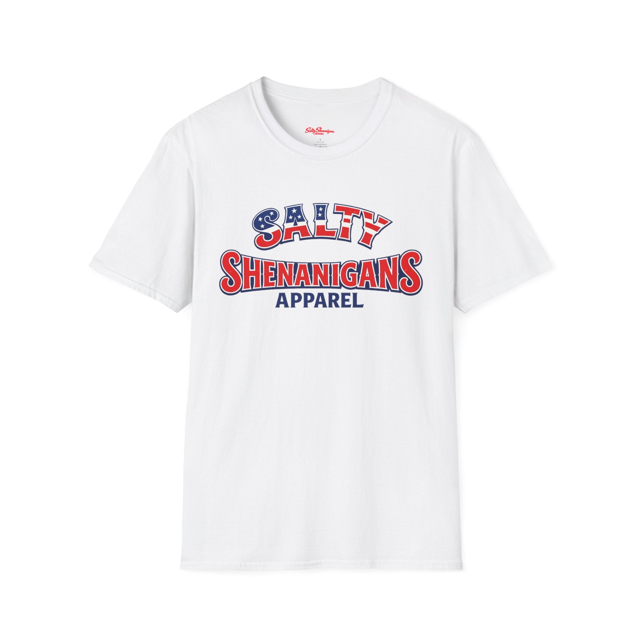 Salty Shenanigans Apparel Red/White/Blue T-Shirt Printify