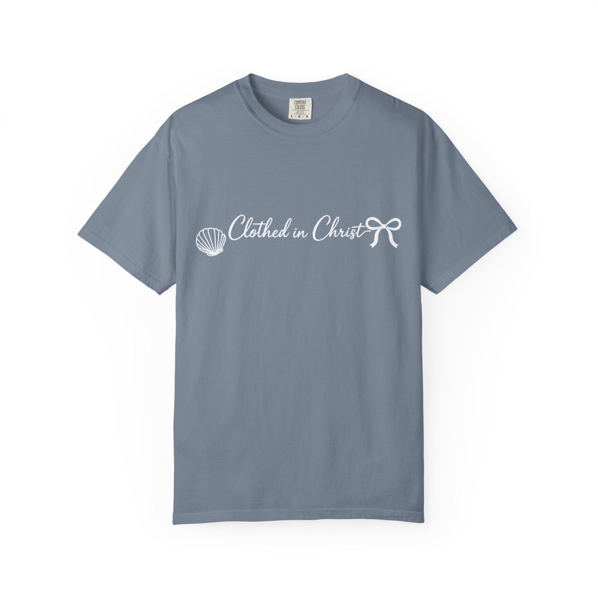 Clothed in Christ T-Shirt- White Graphic Printify